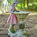 Bloemenelfje Tuinbeeld - Zonne-energie Lamp 17x12x29 cm