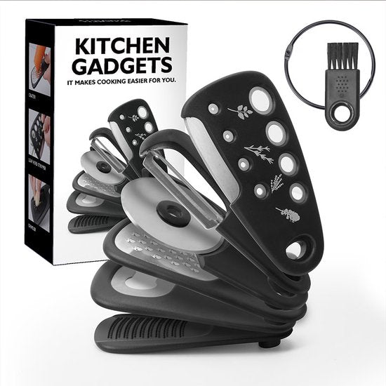 6-in-1 Keukenhulpen Set – Compact, Functioneel en Innovatief