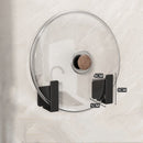 4x Multifunctionele Koolstofstalen Dekselhouder - Zwart