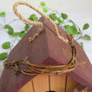 Houten Vogelhuisje met Bloem en Vlinder – Tuindecoratie