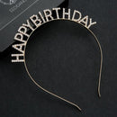 Happy Birthday Tiara en Sjerp-Met text "Birthday Queen"- Ideaal als Cadeau voor Verjaardagen-birthday diadeem-goud