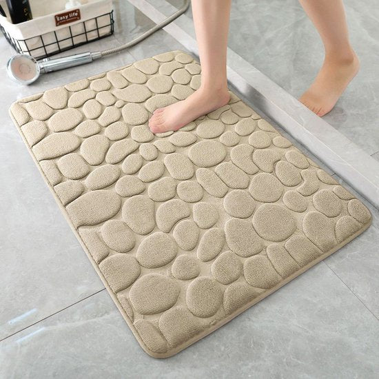 hoogwaardige badkamermat - Luxe Comfort en Veiligheid in één-Uitzonderlijke Waterabsorptie- 50*80cm -kaki