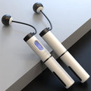 TDR - Slimme / Smart fitness Springtouw - Met of zonder touw (werkt met gewichtbal) - LCD Scherm - elektronisch tellen, tijd en calorieën -  verstelbaar- Wit-indoor en outdoor