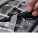 TDR - Kabel Tasorganizer -  Reis / Travel Organizer - voor datakabels, koptelefoon, oplader, etc - 25x19x10cm - Veel vakjes - Gadget - Grijs