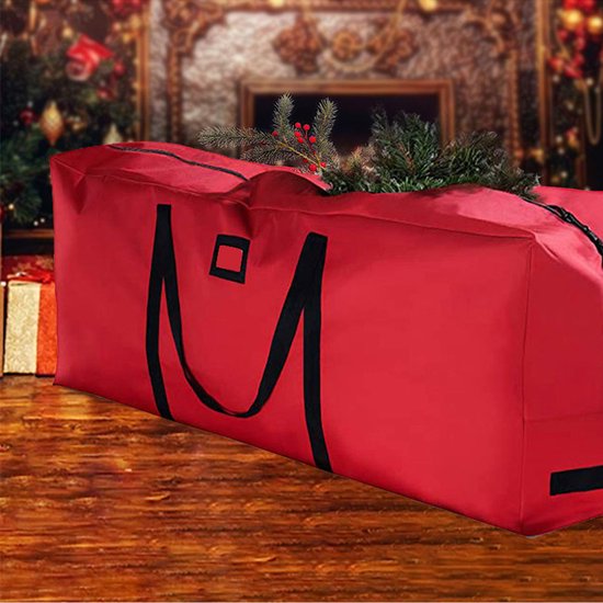 Opbergzak voor Kerstboom ,kleding en Dekens - 600D Oxford-stof - Waterdicht - Met Handgreep - Duurzaam en Praktisch-162*36*74.5cm -rood