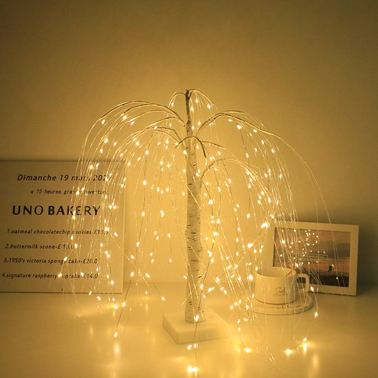 LED Wilgenboom Lamp 50cm - 7 Modi, USB & Batterij, Warm Wit