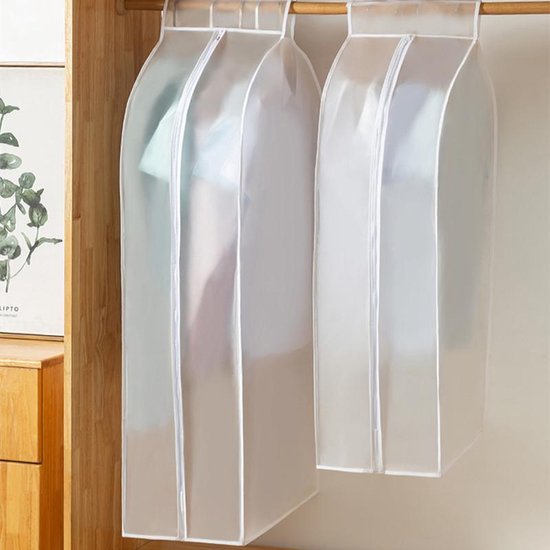 2-Stuks Stofkap voor Kleding Frosted Driedimensionale Stofkap Opbergtas extra groot 60*50*120 CM( 2 Stuks)
