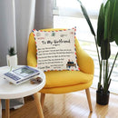 Sierkussensloop 45x45 cm 'To my girlfriend' - UniKorf.nl