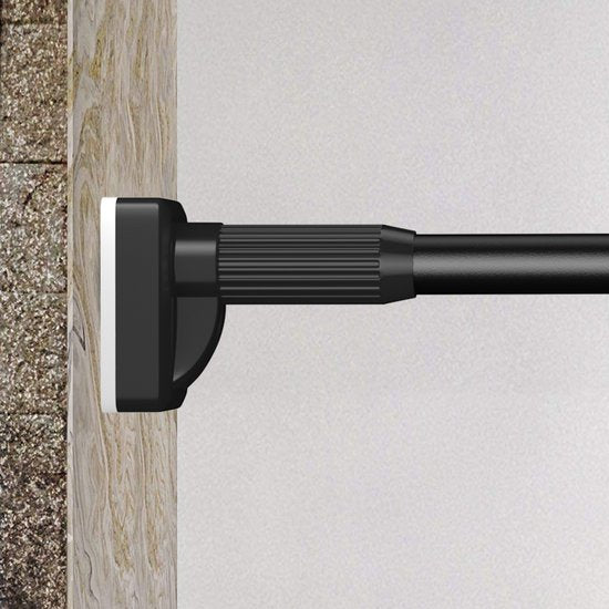 Verstelbare Kledingstang zonder Boren -Douchegordijnstang-| 70 - 120 cm |-Sterk en Duurzaam Roestvrij Staal - Tot 100 kg Draagkracht-zwart