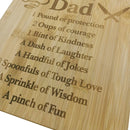 Bamboe Snij- & Serveerplank 'vaderliefde' - 28x22 cm