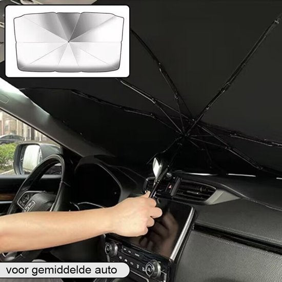 Opvouwbaar Zonnescherm Auto - Hitte & UV Bescherming 142x80