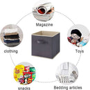 6 Opbergdozen voor Kleding en Speelgoed - Grijs - 33x33x33CM