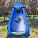 Camping Douchetent met 3 Ramen 150x150x190cm Blauw