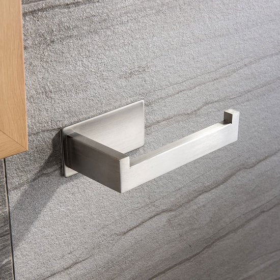 Zelfklevende RVS Toiletrolhouder - Zilver
