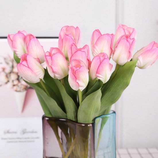 10x Realistische Kunst Tulpen - Duurzaam en Onderhoudsvriend