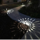 Xtraworks - 4 Stuks LED lamp op zonne Solar gazonlamp - RVS - Waterdichte Tuinverlichting Voor Buiten - Zilver- koel wit licht