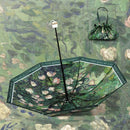 Opvouwbare bloemparaplu UPF50+ windproof 97 cm hemelsblauw