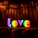 LED LOVE letterlamp - USB/batterij, kleurrijk