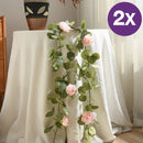 Rozen Slinger 2 Stuks - Kunstbloemen Balkon Decoratie 145cm