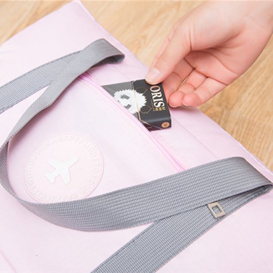 2stuks Multifunctionele Opvouwbare Reistas -Waterdicht& Duurzaam- Ideaal voor Handbagage & Weekenduitjes-roze