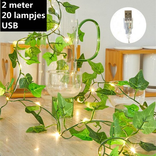 Unikorf LED Lichtsnoer Tweekleurig Esdoornblad 2m/20 LED USB