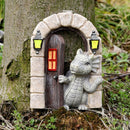 Kunststof dinosaurus muurdecoratie, ophangbaar tuinbeeld