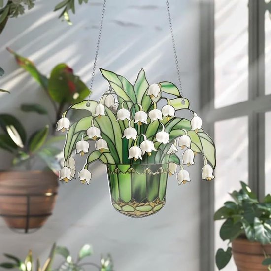 Lelietje-van-dalen Raamhanger – Acryl Suncatcher (23×23 cm)