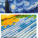 Van Gogh Sterrenhemel Diamond Painting 18x18cm – Inclusief Massief Houten Fotolijst – Volwassenen – Creatief DIY Kunstwerk
