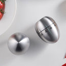 Luxe Roestvrijstalen kookwekker – Tot 60 Minuten Precisie Timing, Eivormig Design – Zilver