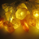 Natuurlijke Roze Himalaya Zout Crystal Rock -werkt op USB- Led-lichtsnoer 1 meter 10 lampjes