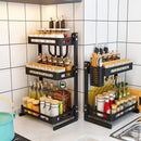 TDR - Multifunctioneel Staande Keukenrek of multifunctioneel organiser - 3 laags - Zwart