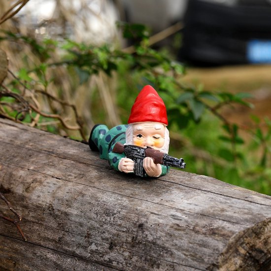 3delige Set Gedetailleerde Militaire Gevechtstuinkabouters i