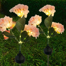Hortensia Zonne-energie Terraslamp met Sensor - Roze