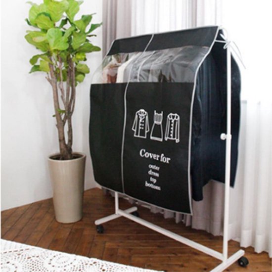 Kledinghoes ademend stofdicht met venster 90x100cm zwart