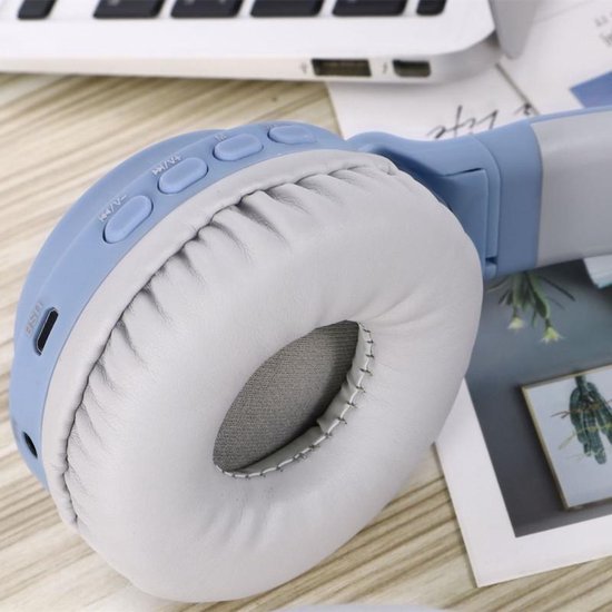 Unikorf Draadloze Bluetooth Kids Koptelefoon LED Kat Oortjes