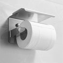 TDR-Toiletrol houder Met Plankje - RVS-Badkamer accessoires-