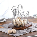 Luxe Kippen-Eiermand - Stijlvol en Ruimtebesparend - Hoogwaardig IJzer - Zilver - 32x26cm