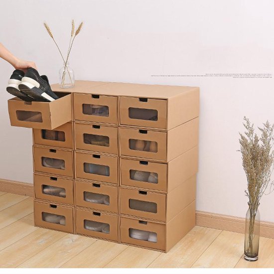 5 Stuks Kartonnen schoenen opbergdoos - vouwbaar - 35cmx23.5