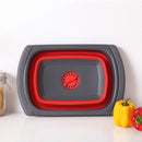 Opvouwbare wasbak, draagbare opvouwbare wasbak, afvoermand,