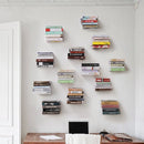 Zwevende Boekenplank Onzichtbaar - Metalen Wandplank voor Boeken - Draagvermogen 13,5kg - Zwart - 10,5x6x6,6 cm