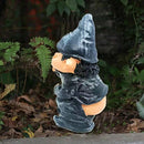 Ondeugende tuinkabouter - Tuindecoratie 6x5x12cm