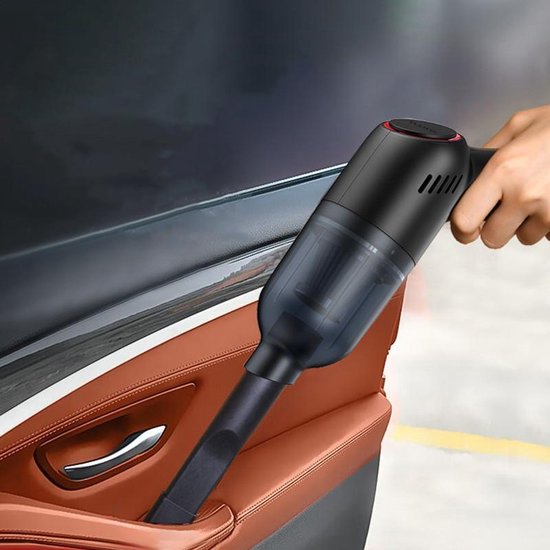 Compacte Krachtpatser - Multifunctionele Mini Stofzuiger Incl. 3 Opzetstukken, USB Oplaadbaar, voor Auto, Laptop & Meer - Afmetingen 25,5x17x7,5 cm