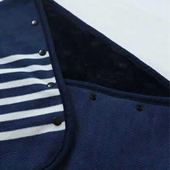 TDR - Multifunctionele warme deken - fleece mantel - super zachte fleecedeken - Sherpa - 80 x 130 cm - Blauw