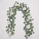 Kunstwijnstok met 21 witte rozen - 1.85m decoratie