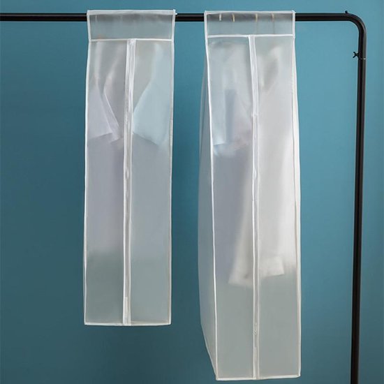 2 Stuks Kleding Stofkap Frosted 3D Opbergtas 60x50x120 cm