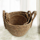 3-delige Grasvezel Plantmanden Set - Duurzaam en Stijlvol