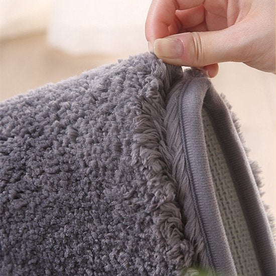 Pluche Antislip Vloermat 60x90cm Donkergrijs