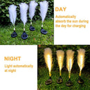 LED zonne-energie rieten lamp - Decoratieve en energiezuinige lamp voor uw tuin, patio of veranda- warm licht
