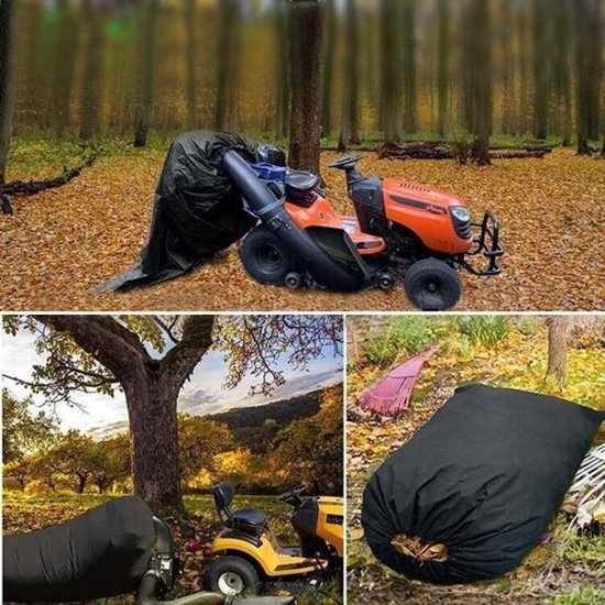 TDR - Gazontractor Bladzak, Tuinafvalzakken Waterdichte Grote Afvalzakken Gazonopruimzak- zwart 244 * 142cm