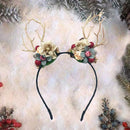 Prachtige Handgemaakte kerst Haarband met Bloemen- en Bessenboomtakken - Perfect voor Feestelijke Gelegenheden